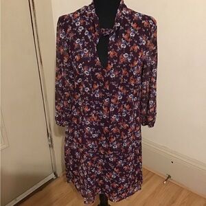 A New Day Purple and Orange Floral Dress
